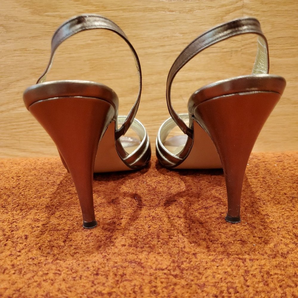 Vintage Garolini Mes Ami Gold slingback, open toe - Picture 4 of 6